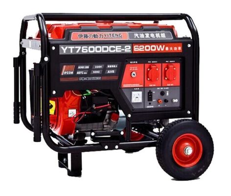 27A Rated Current 6kw Small Mobile Gasoline Generator for Home 220V Fuel 90 Gasoline