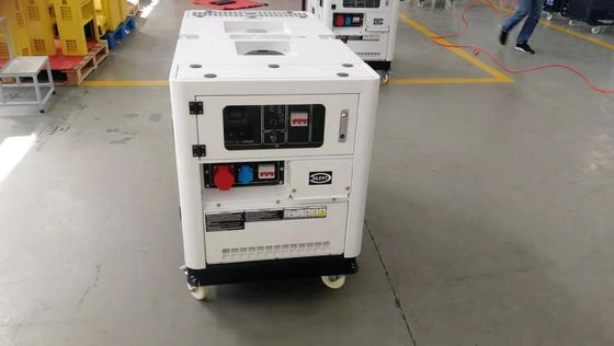 1 12KW Silent Type 2-Cylinder Air-cooled Portable Diesel Generator with ATS for Ghana